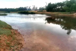 Khu vực sông Ngàn Sâu, nơi em L.V.P.A. bị đuối nước