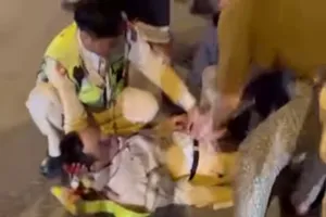 Thời điểm Thiếu tá Hồ Sỹ Tích bị xe máy tông ngã xuống đường 
