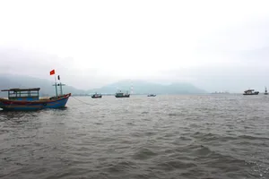 Một góc vùng biển Hà Tĩnh gần khu vực tàu Công Thành 07 bị chìm 