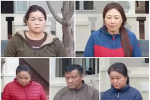 5 đối tượng trong chuyên án bị bắt giữ. Ảnh: Công an Nghệ An 