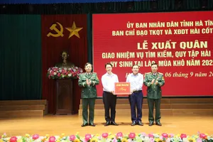 Xuất quân làm nhiệm vụ tìm kiếm, quy tập hài cốt liệt sĩ hy sinh tại Lào