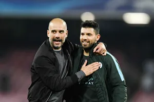 HLV Pep Guardiola rất tự tin về hàng công như những Sergio Aguero vẫn đang rất xuất sắc. Ảnh: Getty Images 