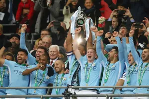 Jamie Redknapp tin rằng Cúp Liên đoàn chỉ là danh hiệu khởi đầu của triều đại Pep Guardiola. Ảnh: Getty Images