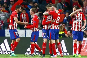 Atletico đã xuất sắc đánh bại Arsenal để vào chung kết. Ảnh: Getty Images