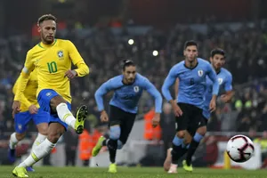 Neymar tiếp tục cải thiện kỷ lục ghi bàn cho Selecao. Ảnh: Getty Images  