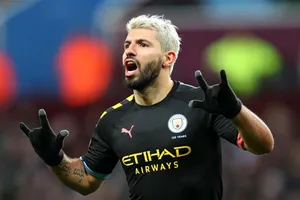 Sergio Aguero chính thức bước vào hàng ngũ huyền thoại của Premier League. Ảnh: Getty Images 