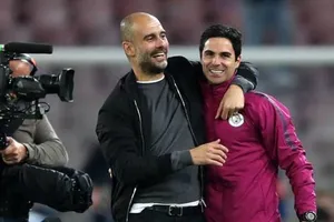 Mikel Arteta rõ ràng không muốn thấy khó khăn đến với Pep Guardiola. Ảnh: Getty Images