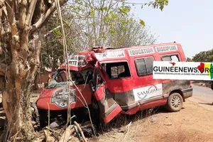 Hiện trường vụ tai nạn. Ảnh: Guineanews