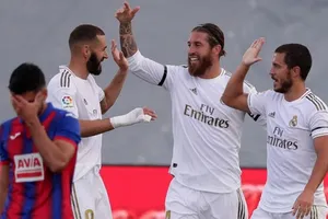 Real Madrid đã dễ dàng giành chiến thắng trong trận đấu đầu tiên sau Covid-19. Ảnh: Getty Images