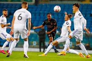 Man.City đã vấp phải sự kiên cường và bản lĩnh của tân binh Leeds United. Ảnh: Getty Images