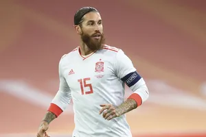 Sergio Ramos trong trận hòa 1-1 với Hà Lan hôm thứ tư. Ảnh: Getty Images 