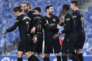 Barca ghi chiến thắng lớn để tiếp tục bám đuổi cuộc đua vô địch. Ảnh: Getty Images 