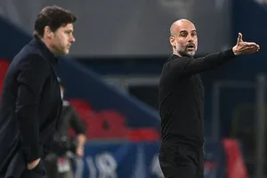 HLV Pep Guardiola đã truyền được niềm tin vào học trò trong giờ nghỉ. Ảnh: Getty Images