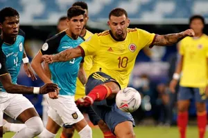 Edwin Cardona ghi bàn thắng duy nhất giúp Colombia chiến thắng. 