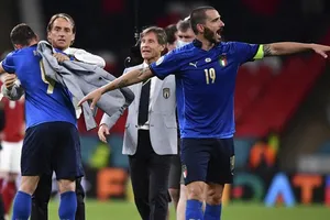 HLV Roberto Mancini hạnh phúc sau thành công mới của Italy. 