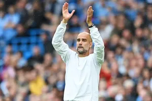 HLV Pep Guardiola khẳng định hài lòng với đội hình hiện tại. Ảnh: Getty Images