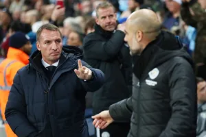 HLV Brendan Rodgers liệu có thể gây sốc trước Pep Guardiola một lần nữa? Ảnh: Getty Images
