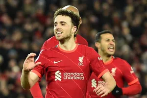 Diogo Jota tiếp tục mùa giải thăng hoa trong màu áo Liverpool. Ảnh: Getty Images