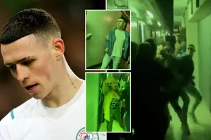 Phil Foden và hình ảnh của màn ẩu đả.