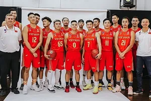 Bóng rổ nam Việt Nam đã có kỳ thi đấu tốt năm 2019 tại Philippines. Ảnh: VBA