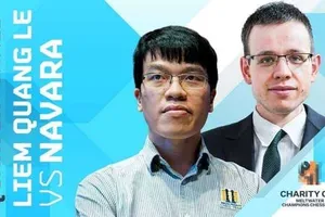 Lê Quang Liêm thắng đối thủ người CH Séc tại tứ kết. Ảnh: Chess24.