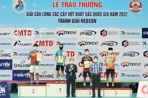 Nguyễn Tiến Minh vô địch đơn nam tại Bắc Giang. Ảnh: VBF