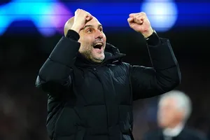 HLV Pep Guardiola một lần nữa tận hưởng chiến thắng trước Real Madrid ở lượt đi.