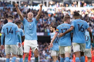 Erling Haaland không thể bị ngăn cản khi Man.City chơi trên sân nhà. Ảnh: Getty Images