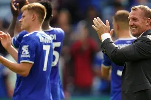 HLV Brendan Rodgers và các học trò bắt đầu xoay chuyển mùa giải. Ảnh: Getty Images