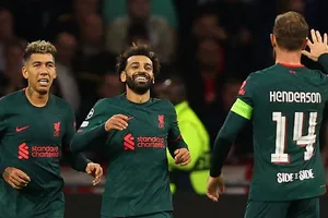 Mohamed Salah ghi bàn thứ 6 của anh tại vòng bảng Champions League mùa này.