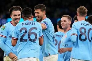 Man.City vẫn tỏ rõ sự tập trung cho danh hiệu đầu tiên được trao trong mùa giải. Ảnh: Getty Images 