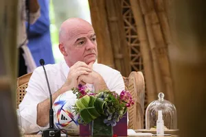 Chủ tịch FIFA, Gianni Infantino dự cuộc họp của G-20. Ảnh: AP