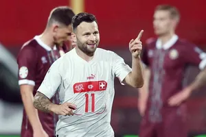 Renato Steffen ghi hat-trick giúp tuyển Thụy Sĩ thắng 5-0 trước “chủ nhà” Belarus.