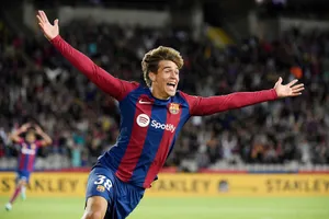 Tiền đạo trẻ Marc Guiu từng ghi bàn trong trận ra mắt đội một hồi tháng 10.