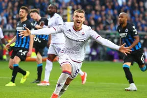 Lucas Beltran ghi bàn giúp Fiorentina cân bằng tỷ số hòa 1-1 ở lượt về trên sân Club Brugge.