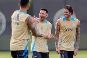 Lionel Messi khá thoải mái khi cùng đội tuyển Argentina chuẩn bị cho Copa America 2024.