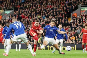 Diogo Jota ghi bàn quyết định trận derby Merseyside khi Liverpool đánh bại Everton 1-0.