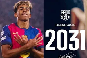 Lamine Yamal chính thức ký gia hạn với Barcelona đến năm 2031