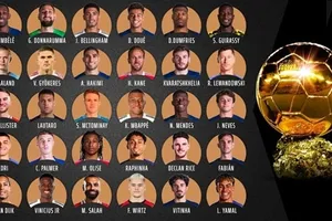 Danh sách 30 đề cừ Quả bóng vàng nam