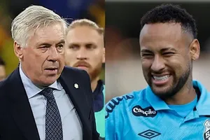 HLV Carlo Ancelotti và siêu sao tấn công Neymar