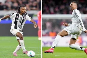 Khephren Thuram (Juventus) và Kylian Mbappe (Real Madrid)