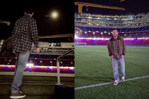 Lionel Messi âm thầm đến thăm sân vận động đang được cải tạo Spotify Camp Nou.