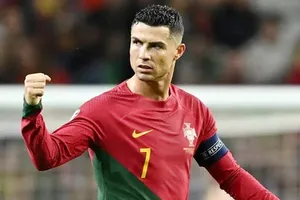 Ronaldo trong màu áo tuyển Bồ Đào Nha