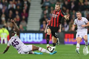 AC Milan trong trận giao hữu trước mùa giải gặp Perth Glory tại Perth hồi tháng 7.