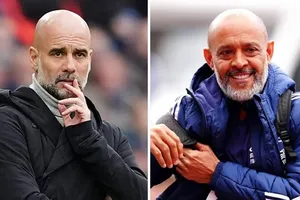HLV Pep Guardiola (Manchester City) và Nuno Santo (West Ham)
