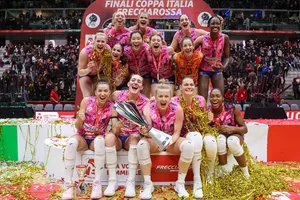 Conegliano giành chức vô địch Coppa Italia trước hơn 12.000 khán giả tại Turin (Ảnh: LVF)