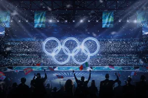 Mô phỏng lễ khai mạc Thế vận hội mùa đông Milano Cortina vào ngày 6-2.