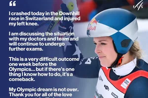 Lindsey Vonn sẽ chiến đấu và không loại trừ khả năng đạt được giấc mơ Olympic một lần nữa. 