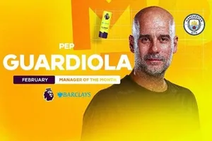 Guardiola giành giải HLV xuất sắc nhất tháng lần đầu tiên sau 4 năm