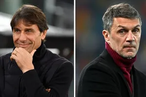 Antonio Conte (trái) và Paolo Maldini đang là những ứng viên sáng giá cho ghế HLV và chủ tịch FIGC